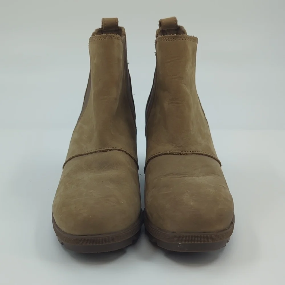 SOREL Joan of Arctic Wedge II Chelsea Bootie Ash Brown Waterproof Sz 9.5 - Picture 3 of 10